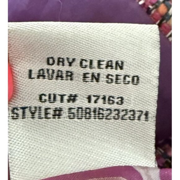 Y2K Pink Purple Coat Tweed Long I.C.E. Size 10 Belted Silk Blend Pastel - Picture 7 of 7